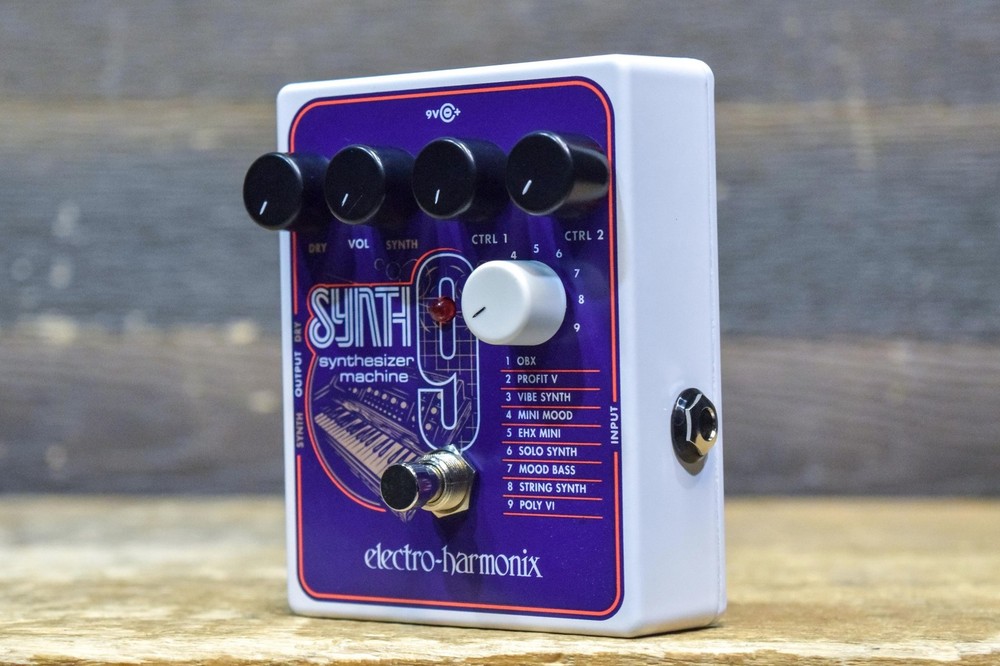 Electro-Harmonix SYNTH9 Synthesizer Machine 9-Preset Synth Emulator Effect Pedal