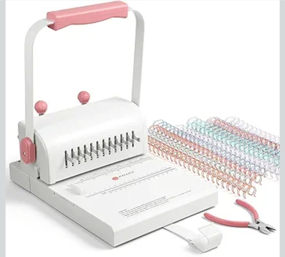 Binding Machine Hole Pitch 2:1 - Portable Book Binding Kit with 10PCS 5/8'' B...