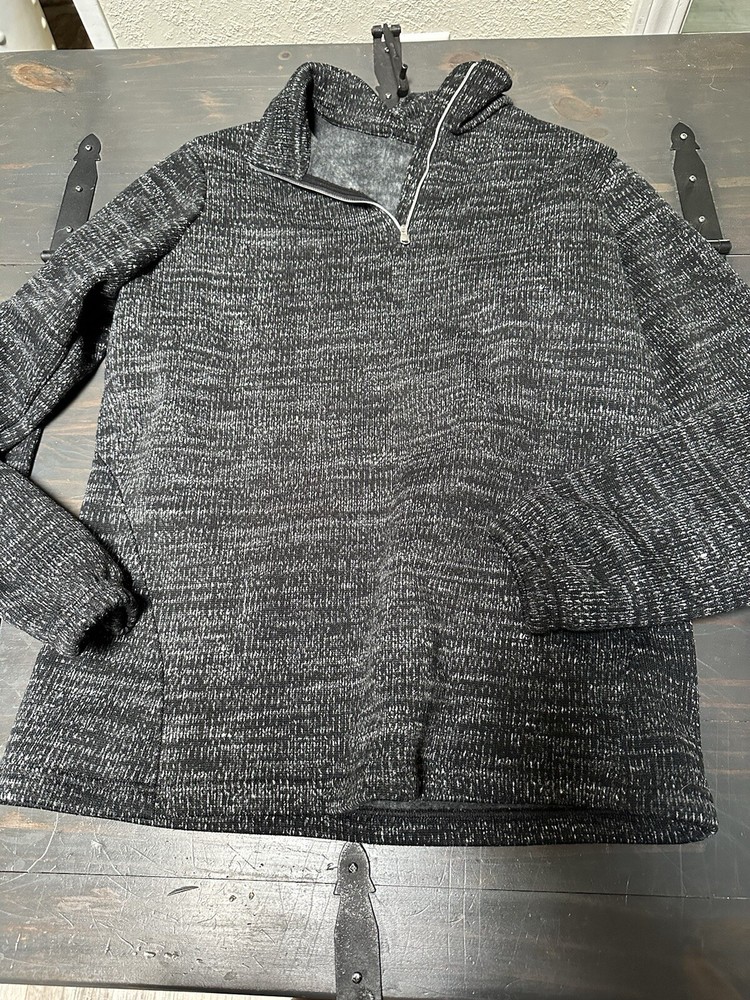 SPYDER Active Heather Gray 1/4 Zip Pullover Jacket Moisture Wicking Boys X-Large