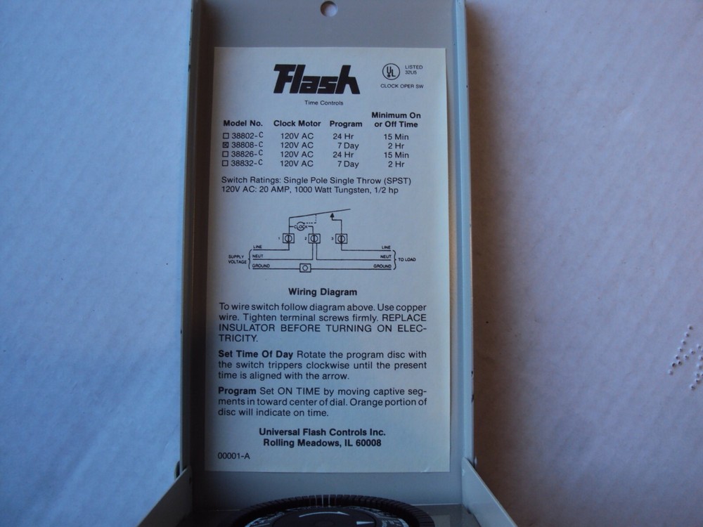 FLASH Time Control model : 38808-C Time Switch