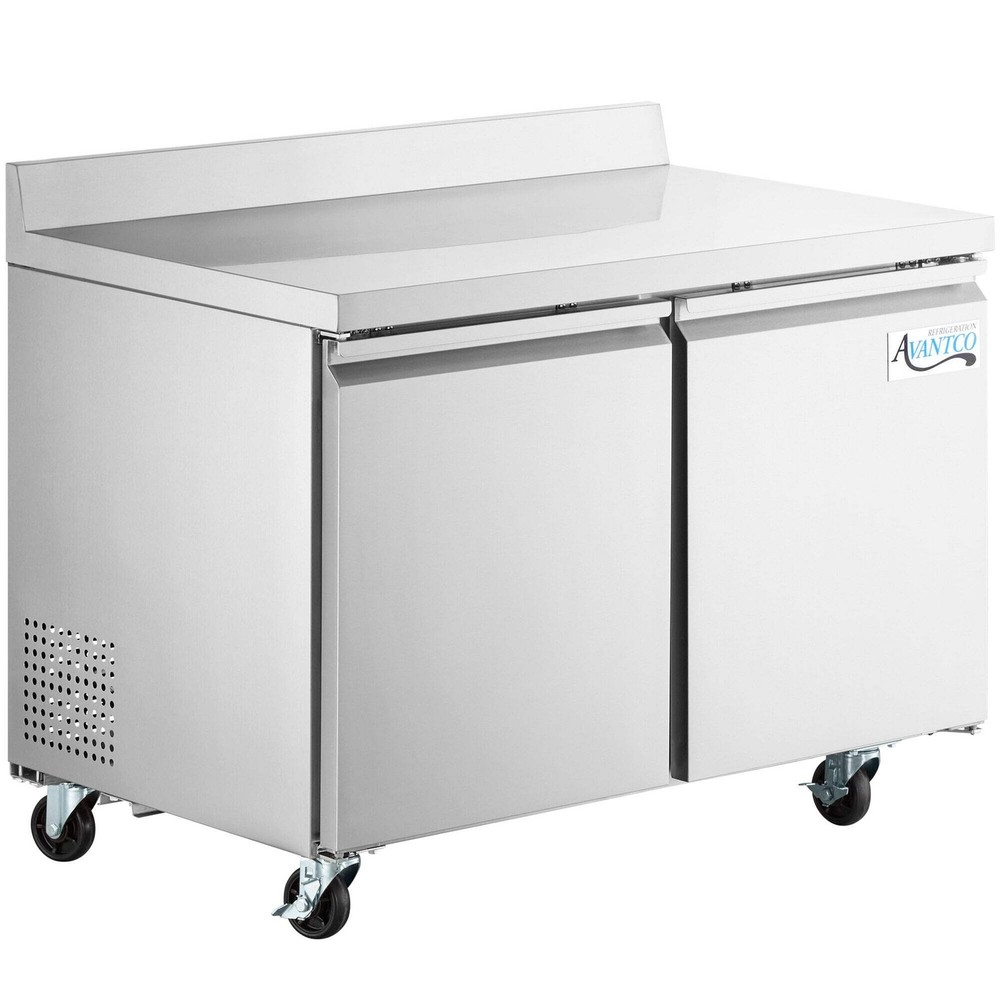 48" Two Door Worktop Refrigerator with 3 1/2" Backsplash