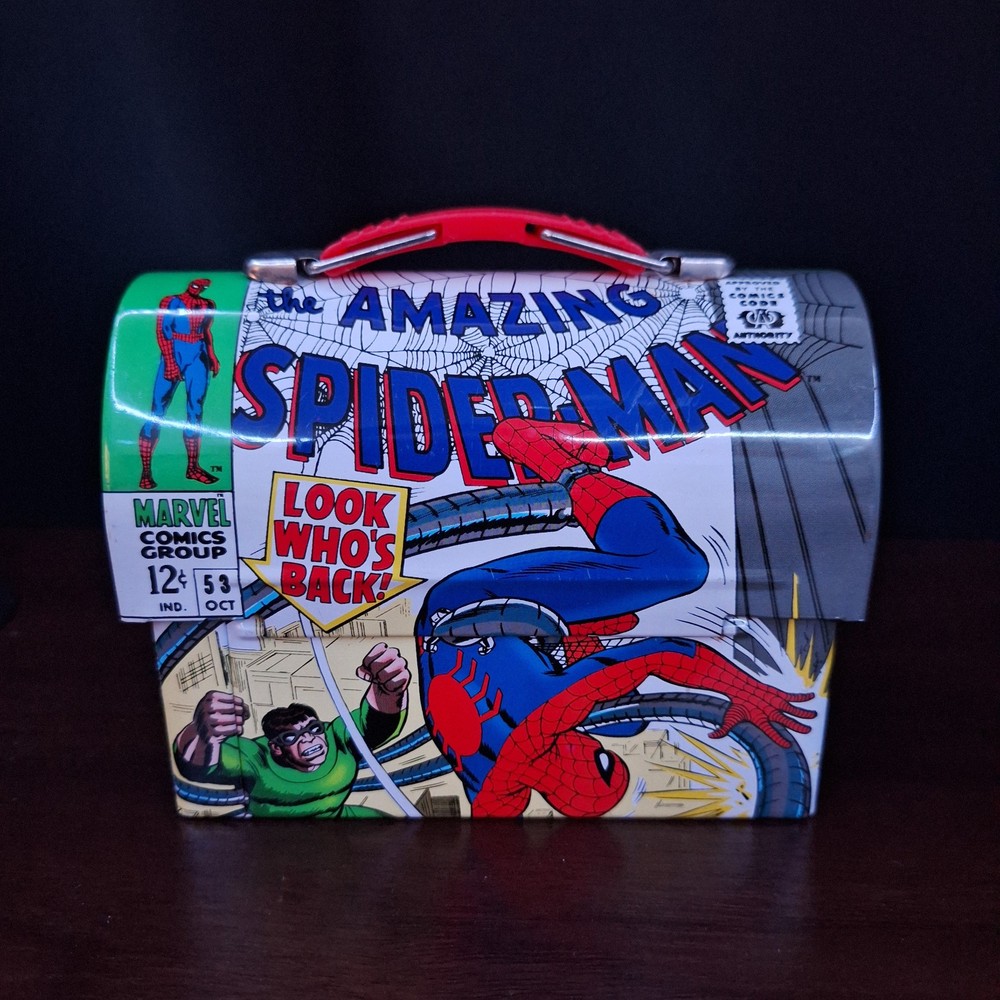 2007 Marvel Comics Amazing Spider-Man vs. Doc-Ock Mini Tin Lunchbox