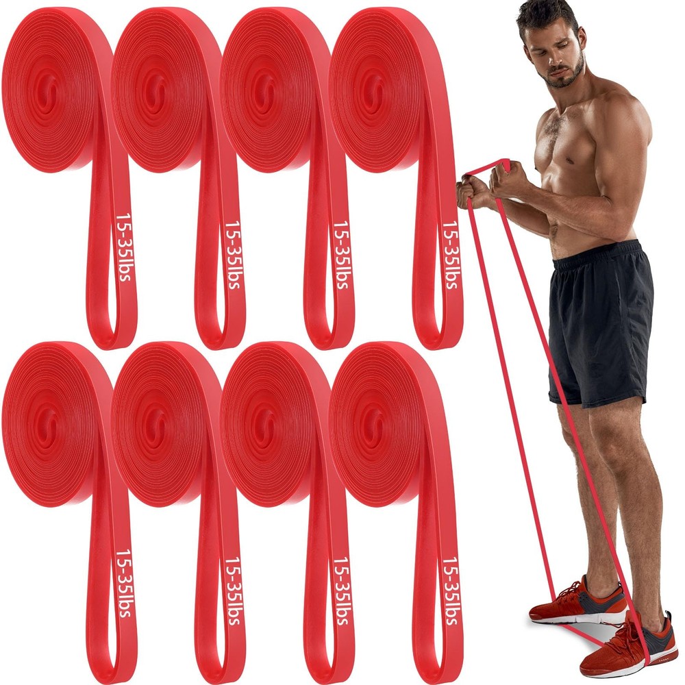 8 Pcs Resistance Bands 15-35 Lbs Pull up Assistance Bands Exercise Workout fo...