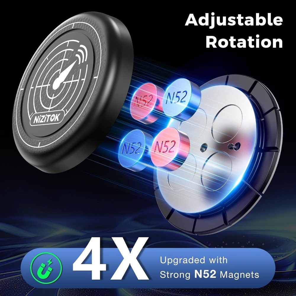Adjustable Radar Detector Mount with N52 Magnets for Dashboards