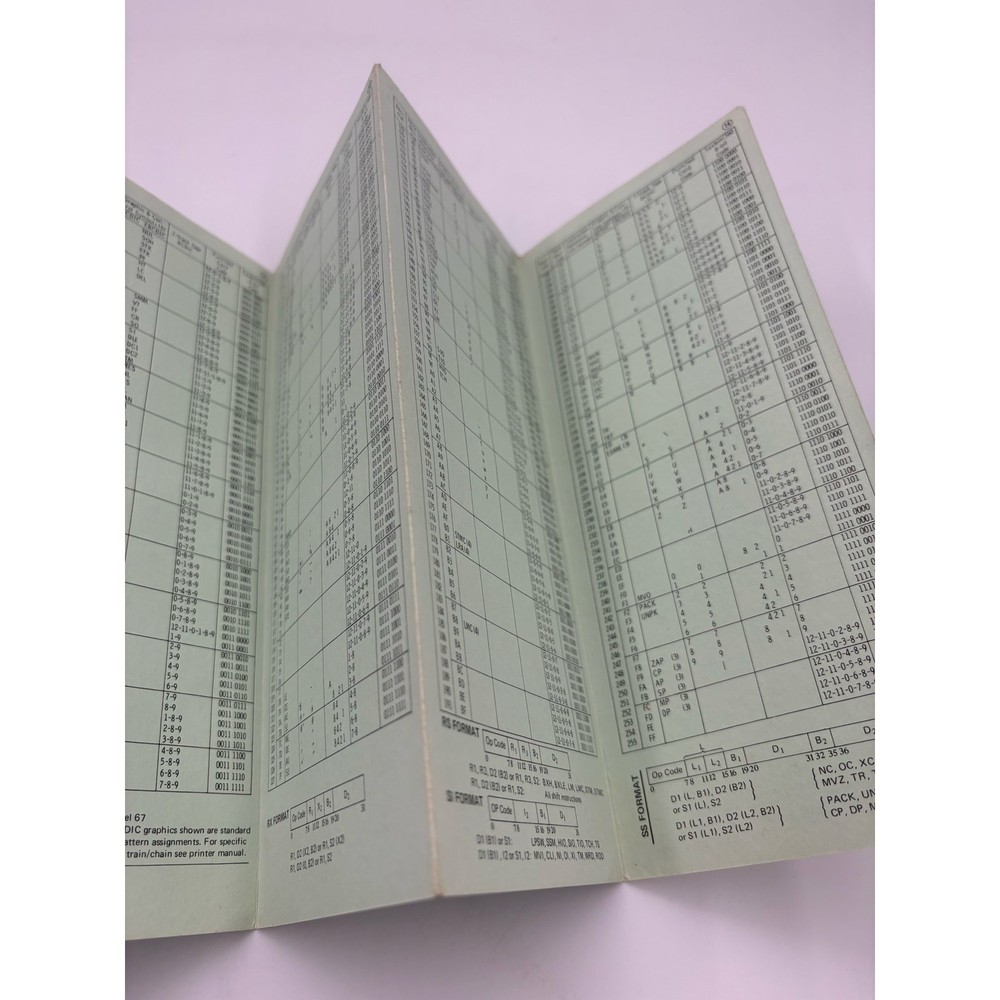 IBM SYSTEM/360 REFERENCE DATA BROCHURE X20-1703-9 USED