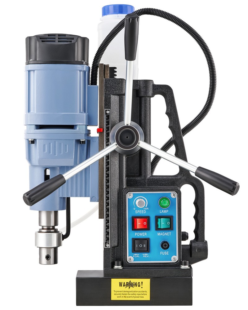 CREWORKS Magnetic Drill Press 2" Portable Drilling Machine 3125lbf 11 Drill Bits