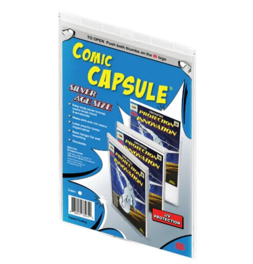 10 Silver Age Size ComicCapsule Clear Comic Book Plastic Protector UV Protection