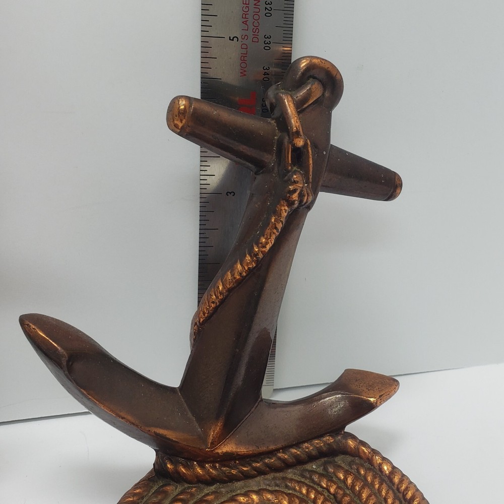 Beautiful Copper Anchor Bookends
