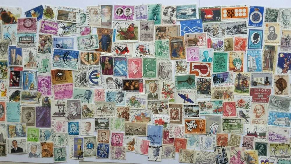 Belgium Stamps Collection - 100 to 2000 Different Stamps