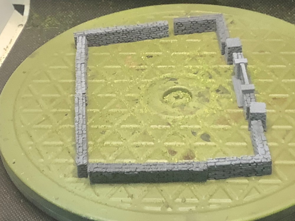 15mm Painted Rock Wall Sections with Gate #3