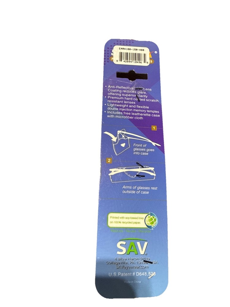 Sportex Performance Readers +1.50 Reading Glasses