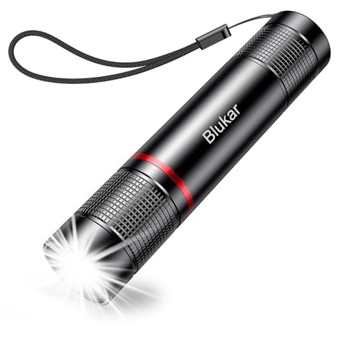 Flashlight Rechargeable, High Lumens Flashlight, Super Bright 1 Pack Black