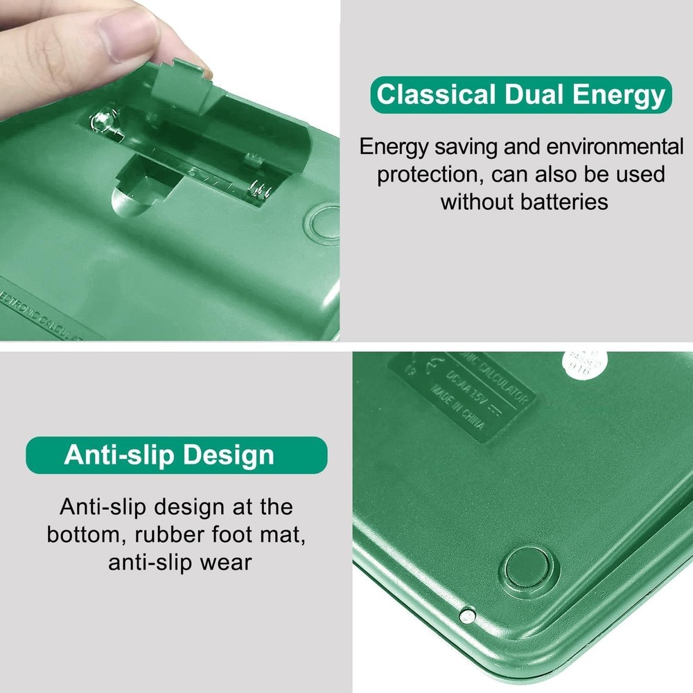 12 Digits Desktop Calculator with Large LCD Display, Basic Calculator Dual So...