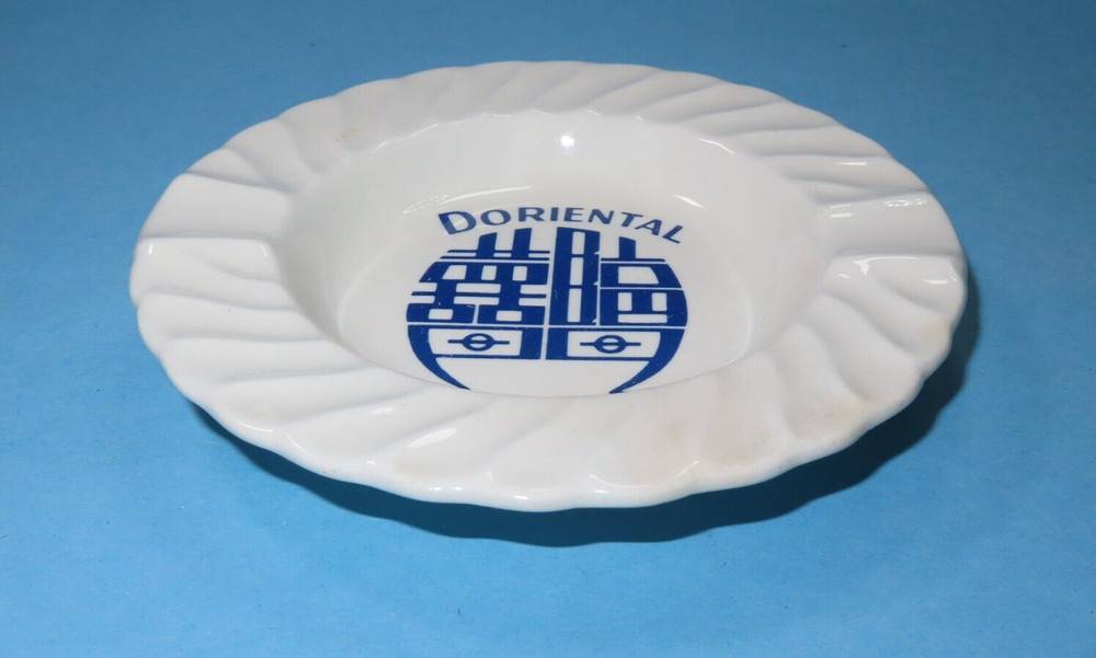 Vintage DORIENTAL White Porcelain Tableware Ashtray