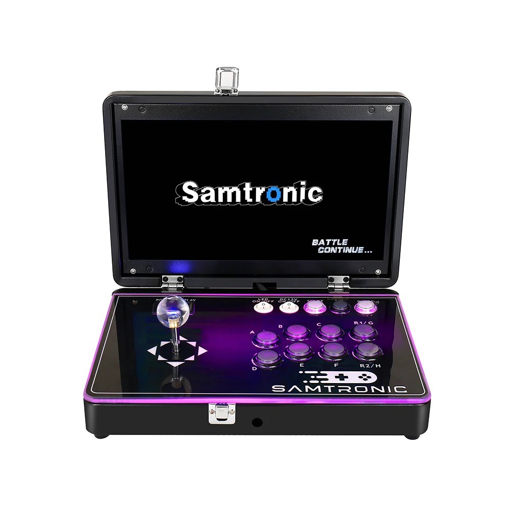 samtronic Folding 14" Game Console Upgraded gradient joystick-5000game (Black)