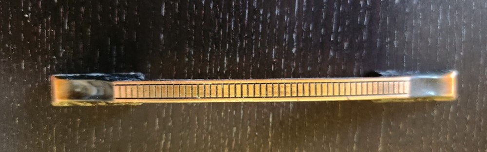 Copper cabinet handle drawer pull Mid Century Modern Art Deco 3" center     (b2)