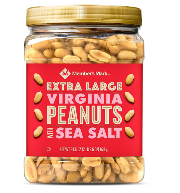 Member's Mark Extra Large Virginia Peanuts 34.5 oz. 2 PACK