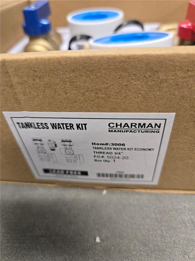 = Charman Tankless Water Kit Item 3006 Thread 3/4" Lead Free