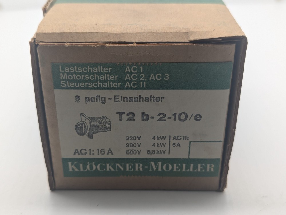 Klöckner Moeller T2 b-2-10/e 8 pole on switch