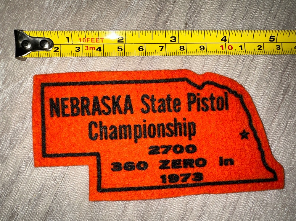 1973 Nebraska State Pistol Championship Felt Patch