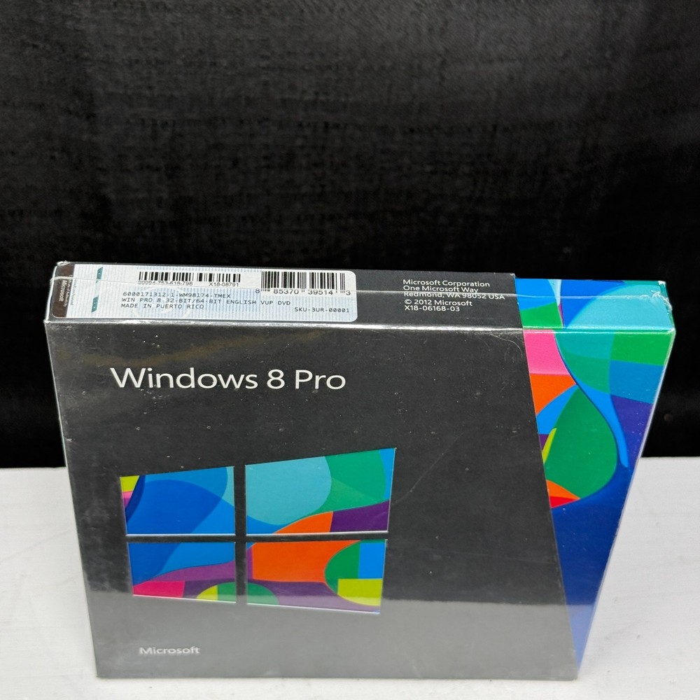 Sealed Microsoft Windows 8 Professional Upgrade 32Bit & 64Bit DVD MS WIN PRO