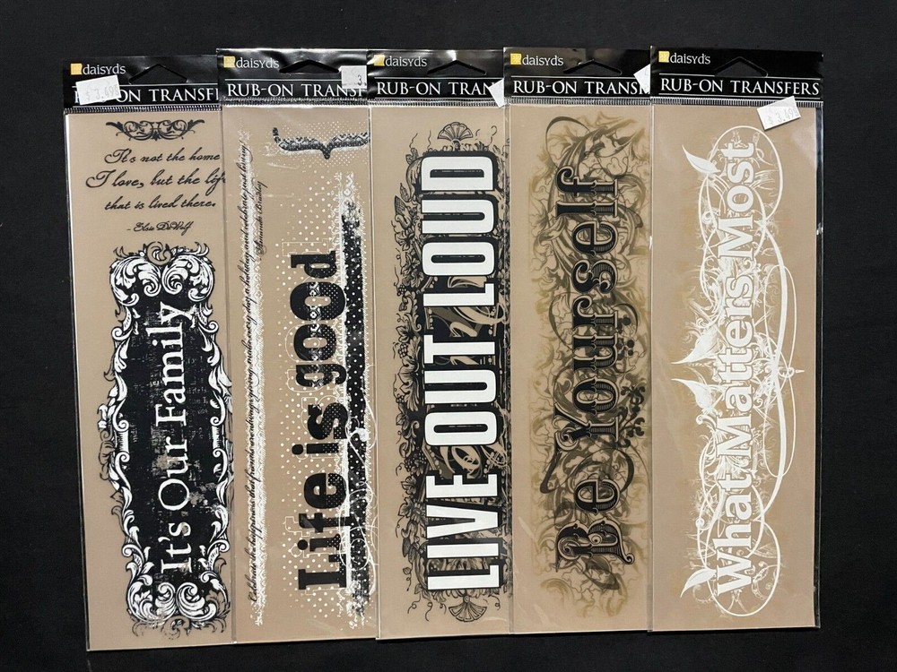 DAISY D'S THEMED TITLE RUB-ONS