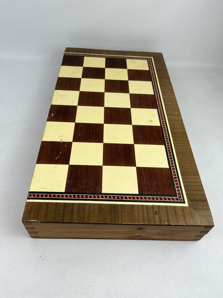 Wooden Chess/ Checkers And Backgammon Board