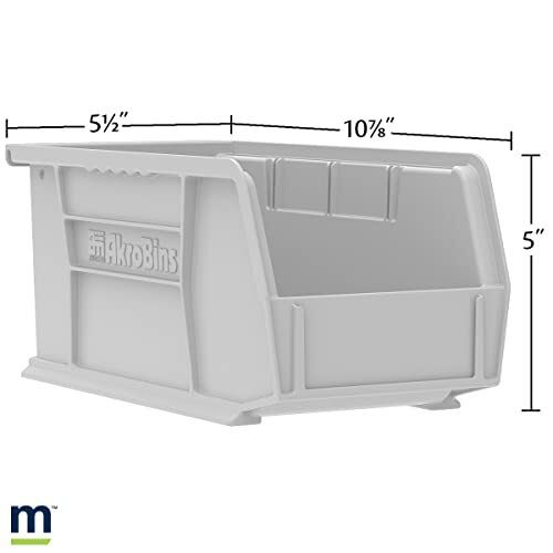 Stackable Plastic Storage Bins 11x4 Red Heavy Duty Organizer 12 Pack