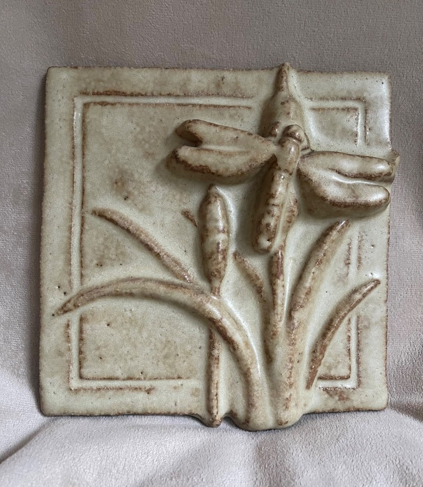 Janet Ontko Studio Art Pottery Dragonfly 3D Tile