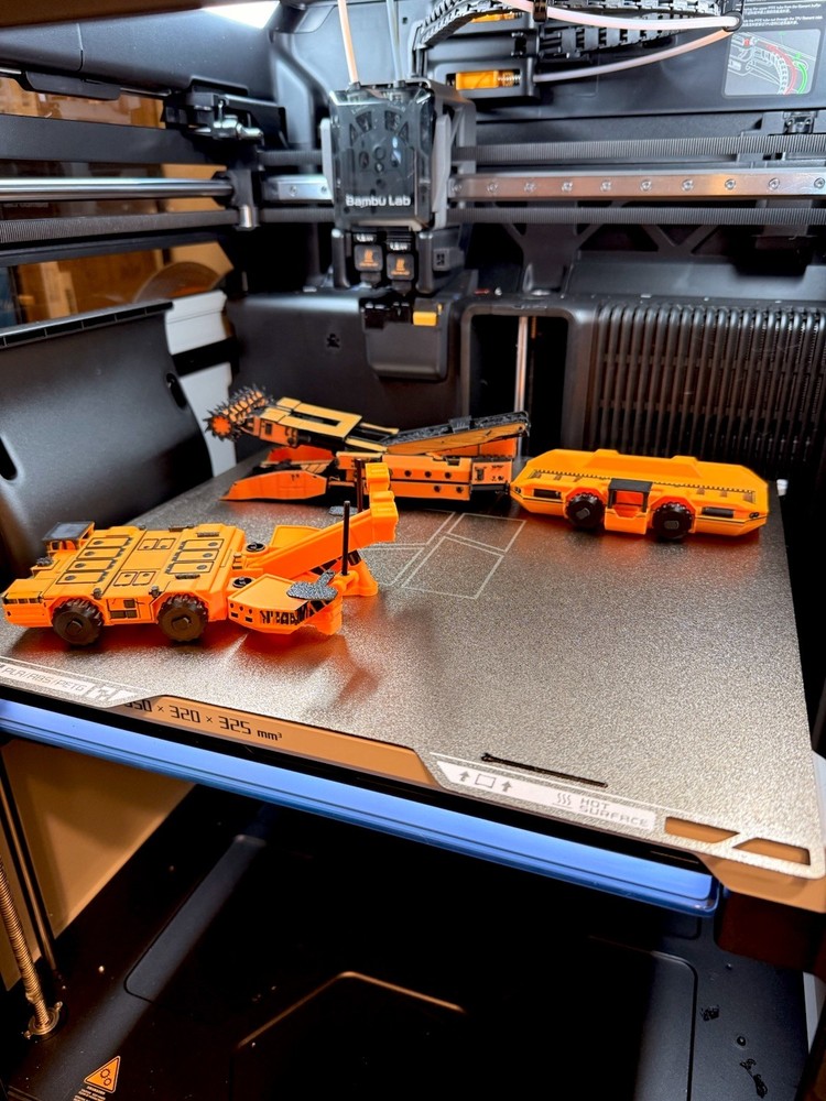 3D Printed Underground Mining Equipment Models