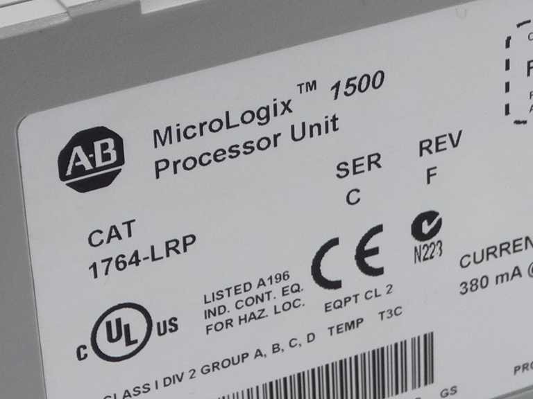 ALLEN BRADLEY 1764-LRP SERIES C PLC PROCESSOR