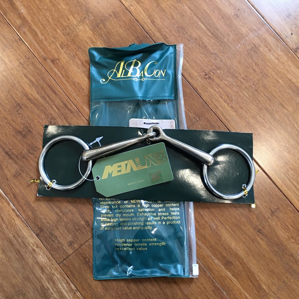 Albacon Solid mouth Bradoon snaffle 13mm 5 3/4" copper enhanced