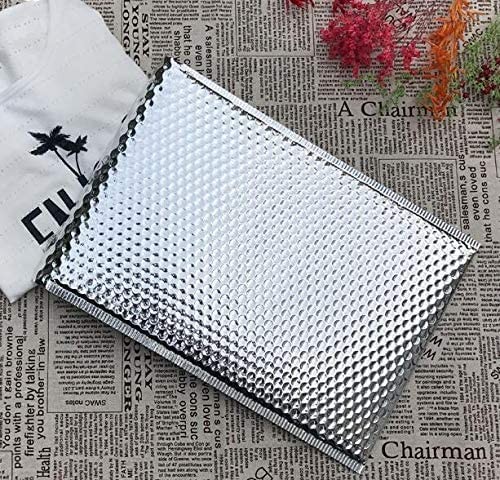 ProLine Glamour Metallic Silver Poly Bubble Mailers One Size,