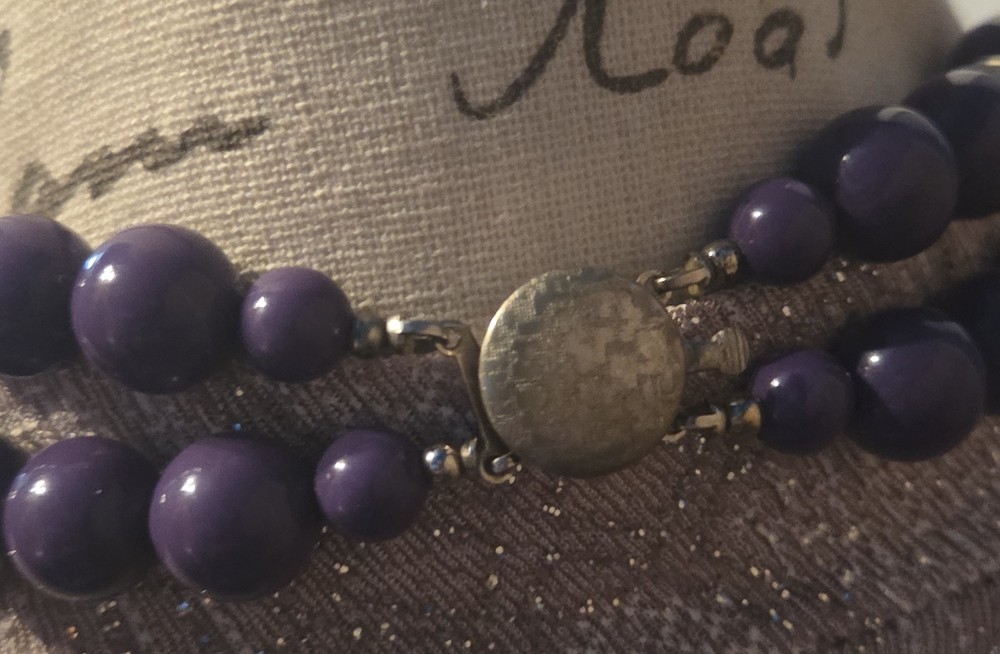 Purple Bead Chunky Necklace