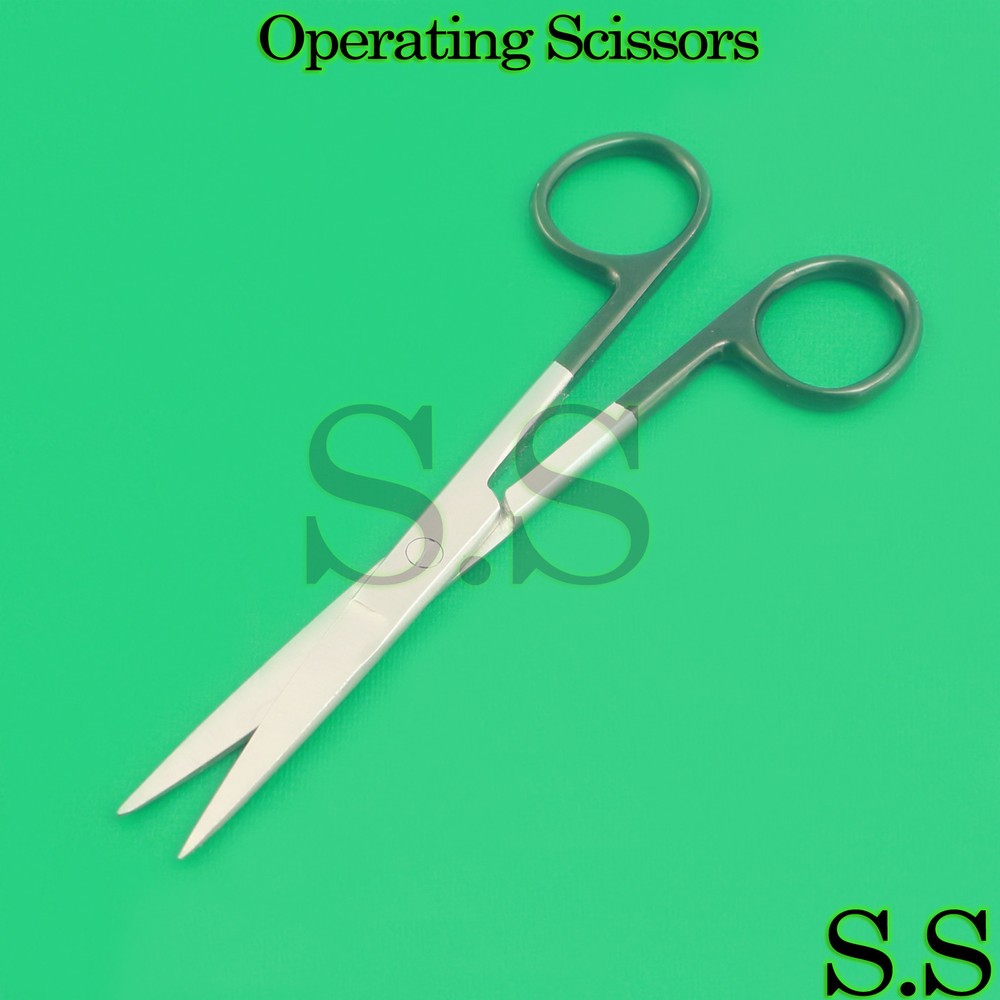 New Operating Scissors Black Color Handle 5.5" Straight Sharp/Sharp Surgiacl