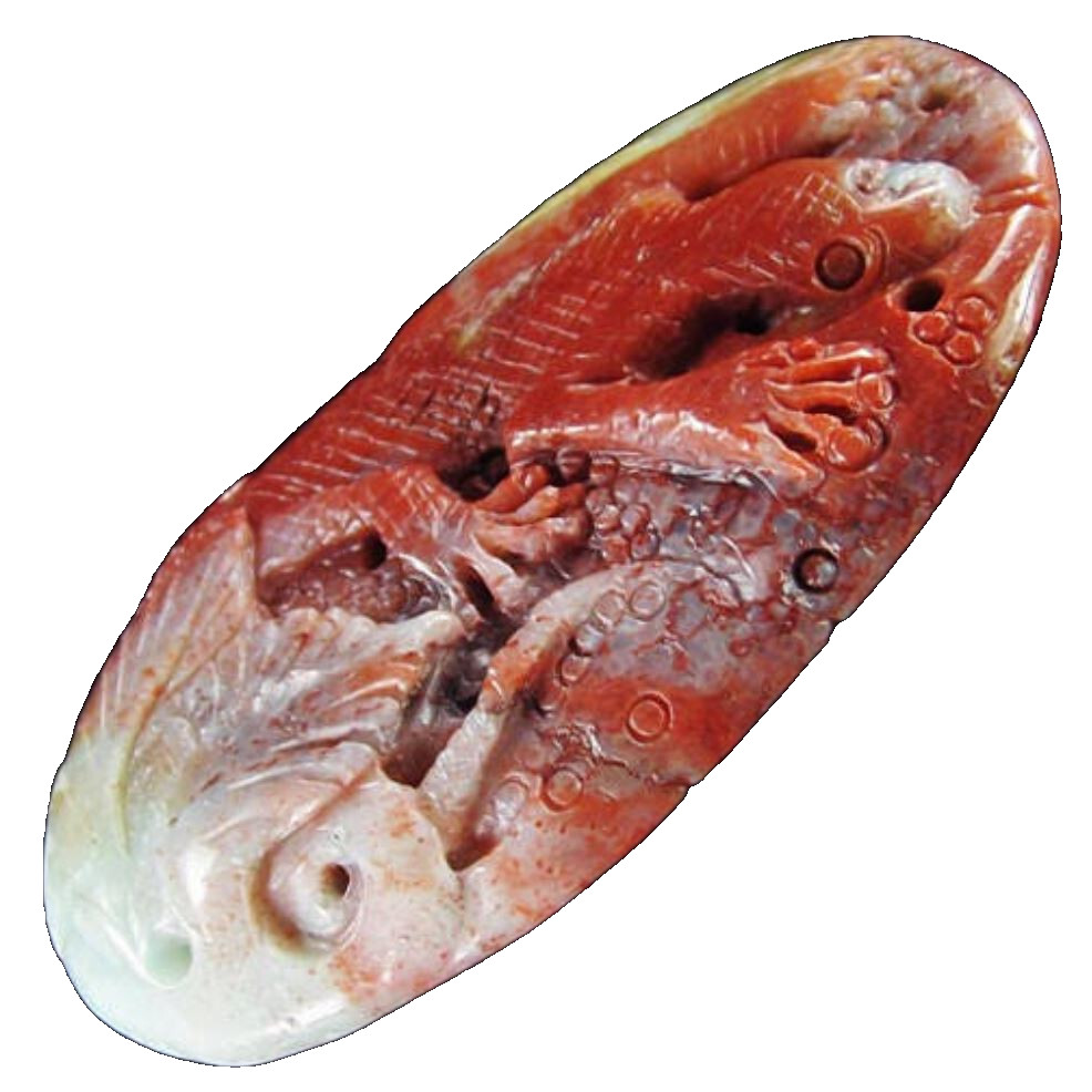 Multi-Color Amazonite carved Lizard pendant