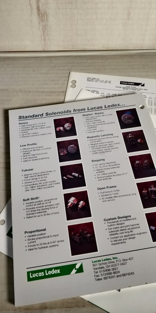 1991 LUCAS LEDEX engineering design guide catalog 101 ~ C2