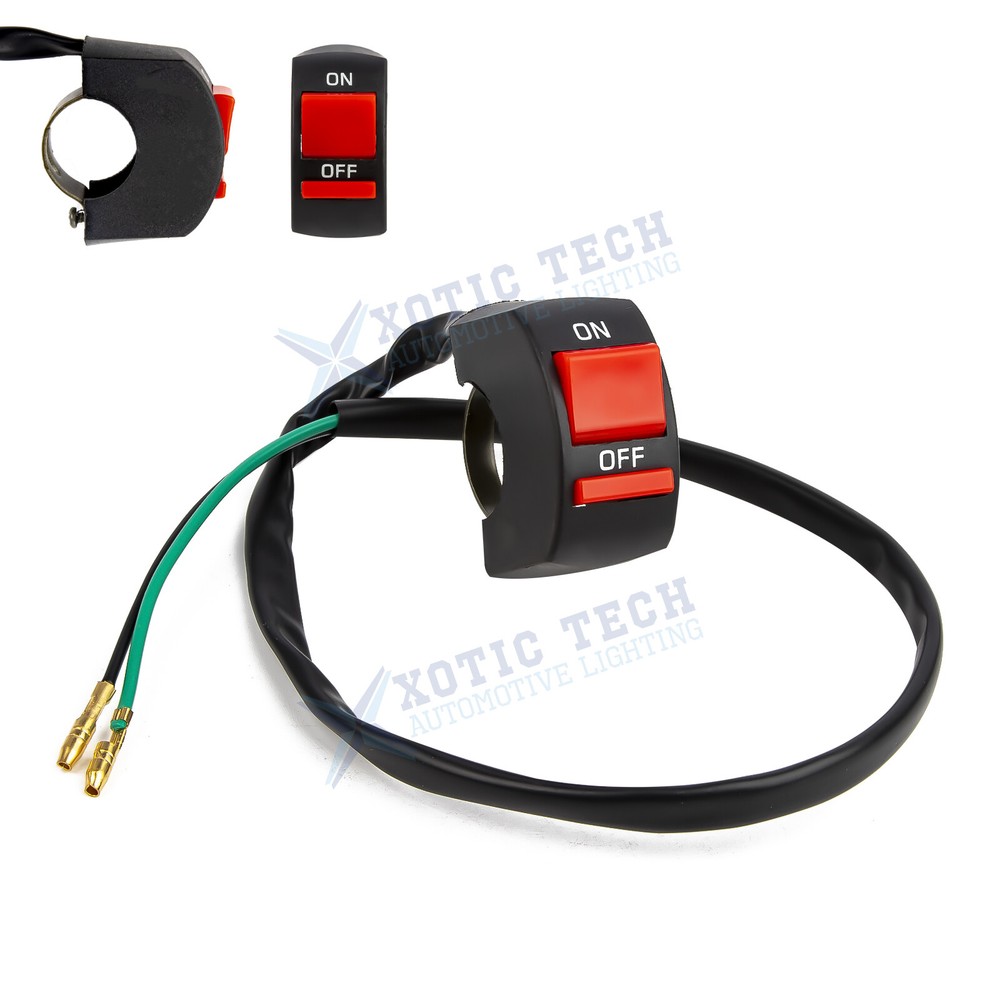 Motorcycle Kill Switch 22mm 7/8" Handlebar Starter Start Stop ATV Switch Button