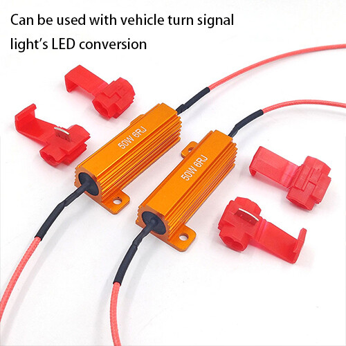 2x Load Resistor 50W 6RJ 6ohm LED Decoder FIX Hyper Flash Turn Signal Blinker