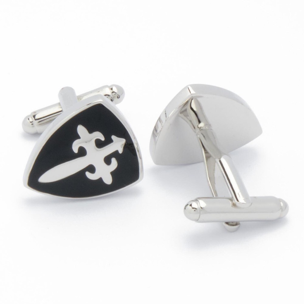 Cufflinks - Shield Black Triangle