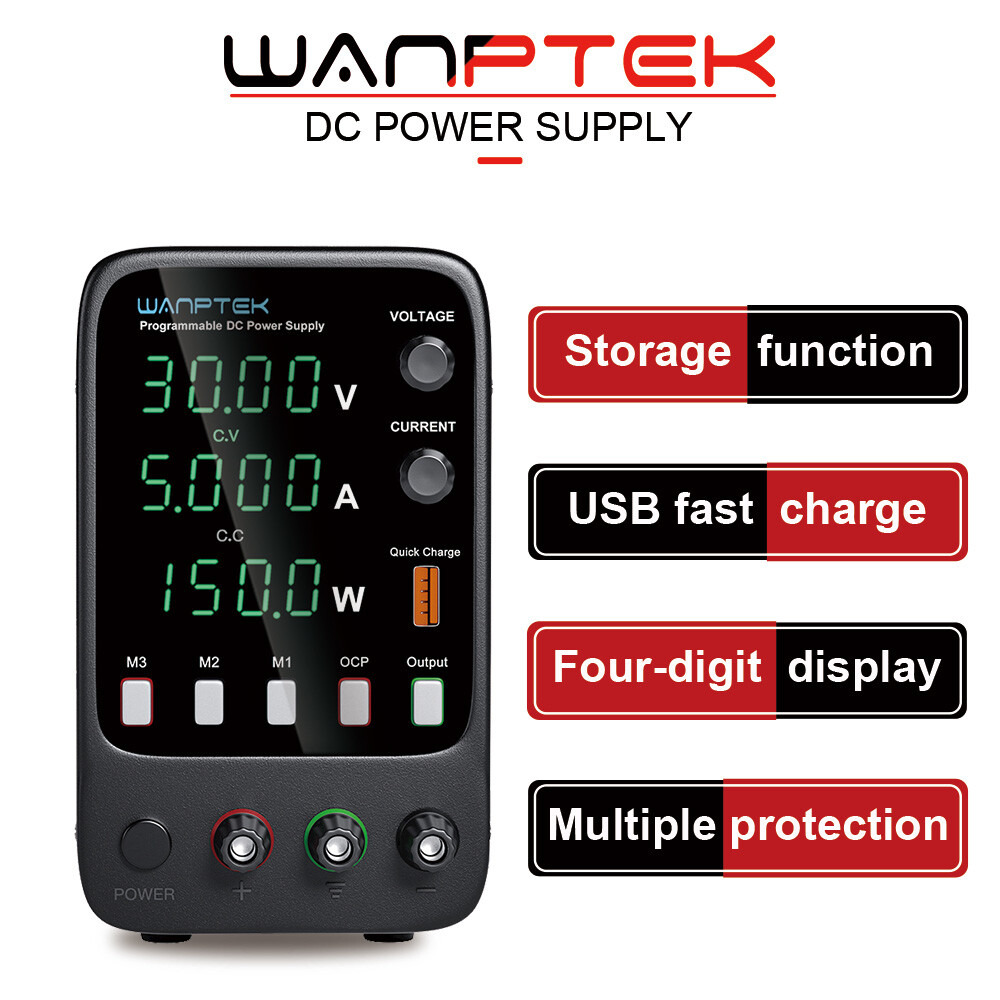 30V 5A Adjustable Lab DC Bench Power Supply Variable Switch Encoder Programmable