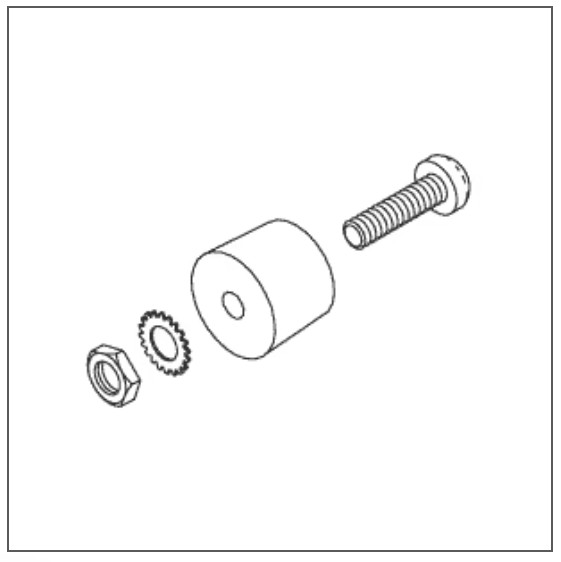 Rear Rubber Foot Assembly for Eagle 10 Sterilizer - RPI# AMF180