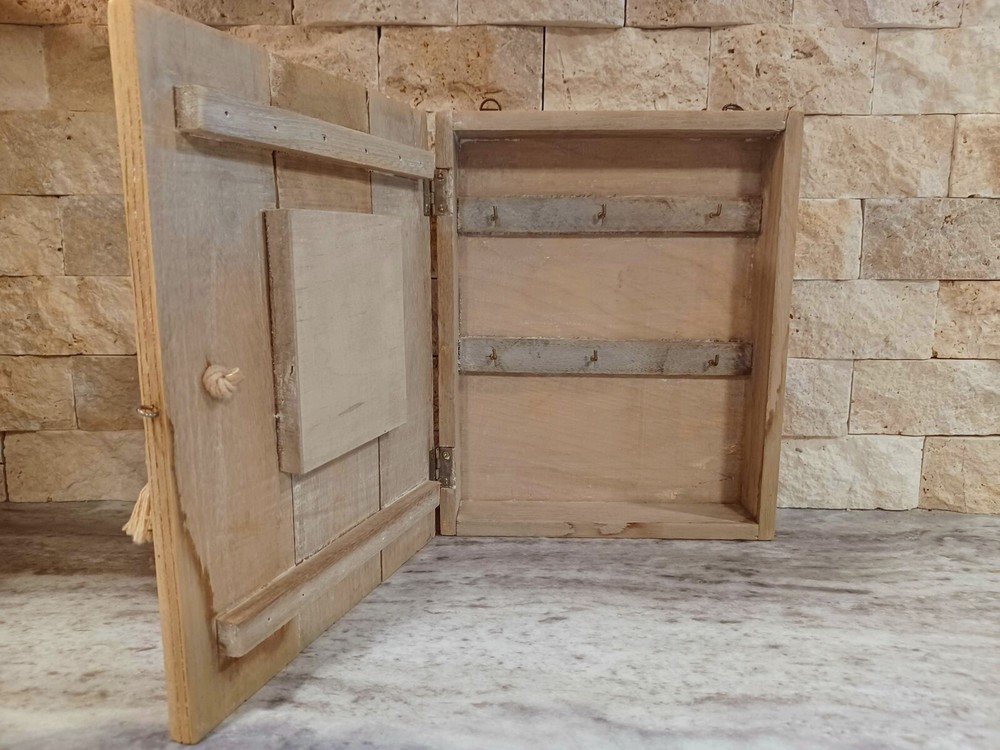 Wood Key Box wall mount Fisherman Decor
