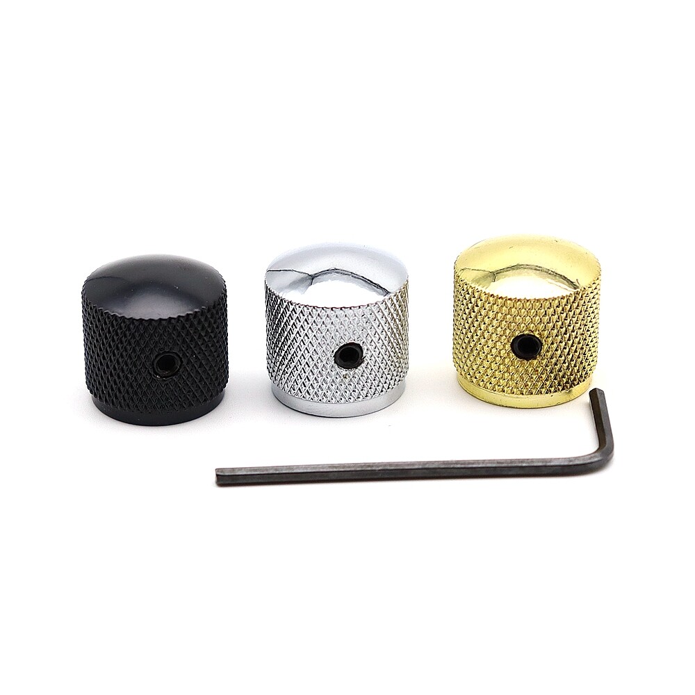 2/3/4 Pcs guitar knobs Metal Dome Tone Volume Speed Control Knobs With Wrench