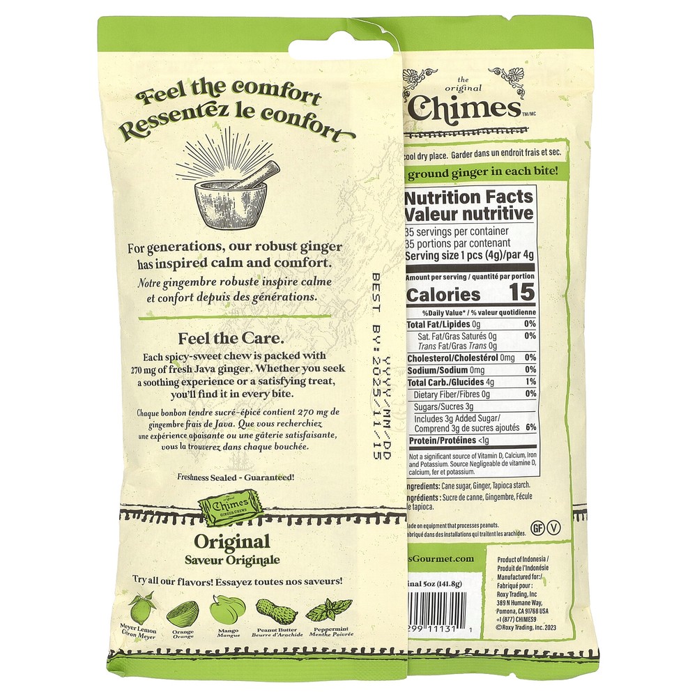 Ginger Chews, Original, 5 oz (141.8 g)