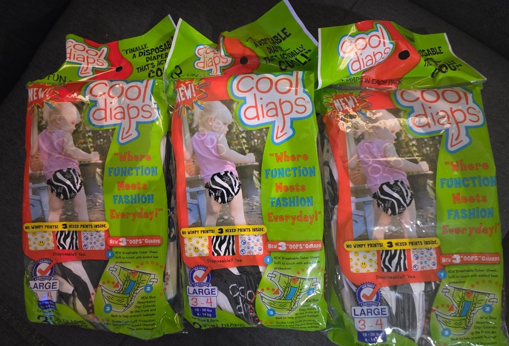 Vintage Plastic Diapers (3 packs)