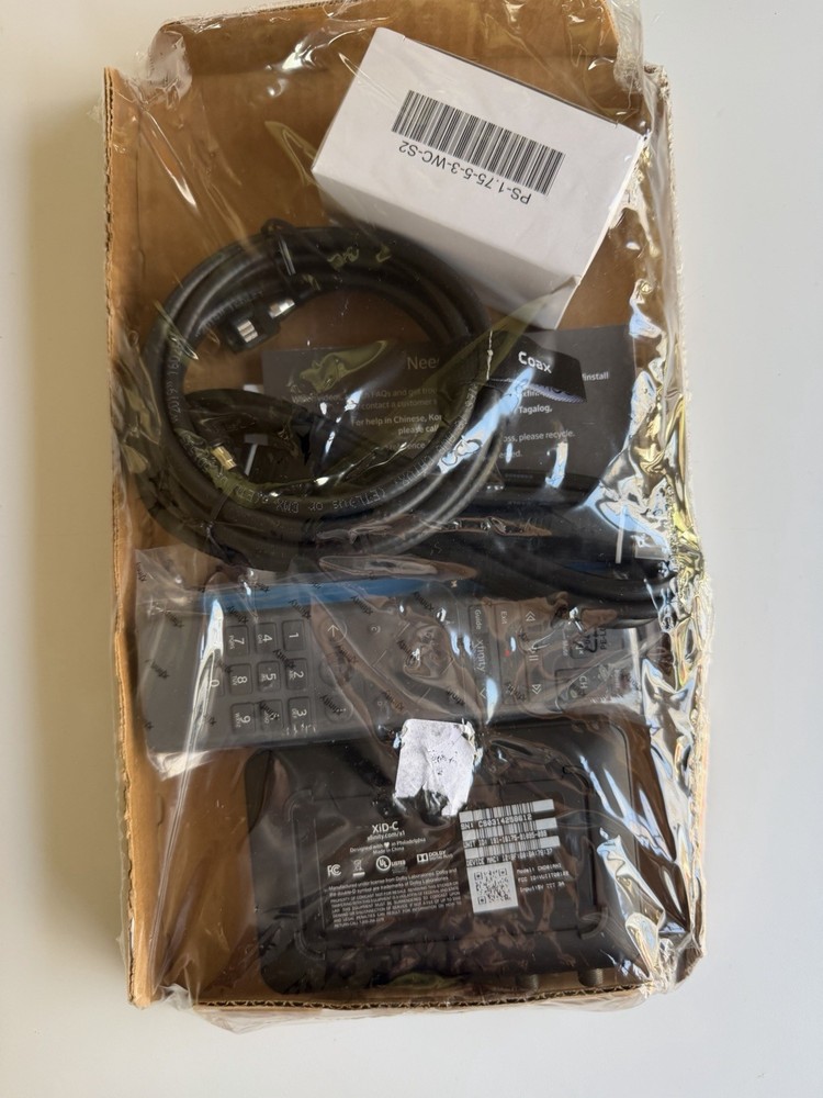 New Xfinity Comcast Cable Box Kit w/ Remote, & Coax Cables
