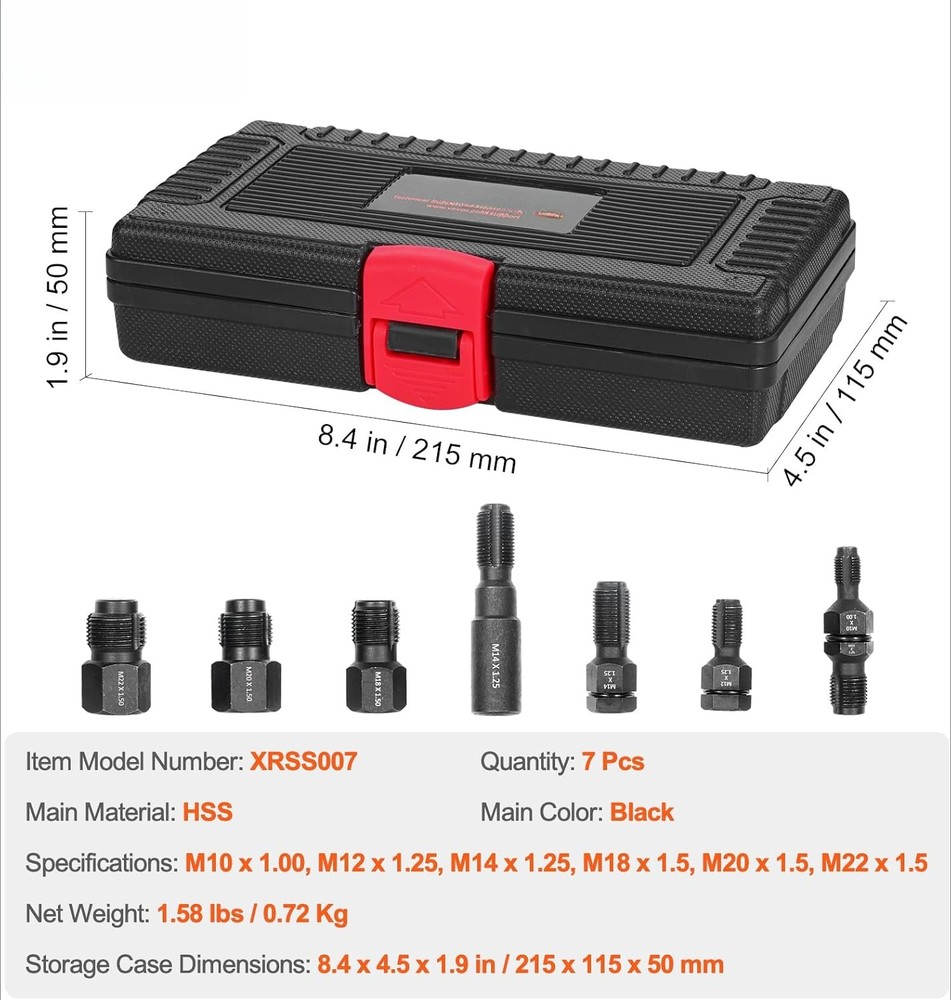 Thread Repair Kit 7-Piece Set