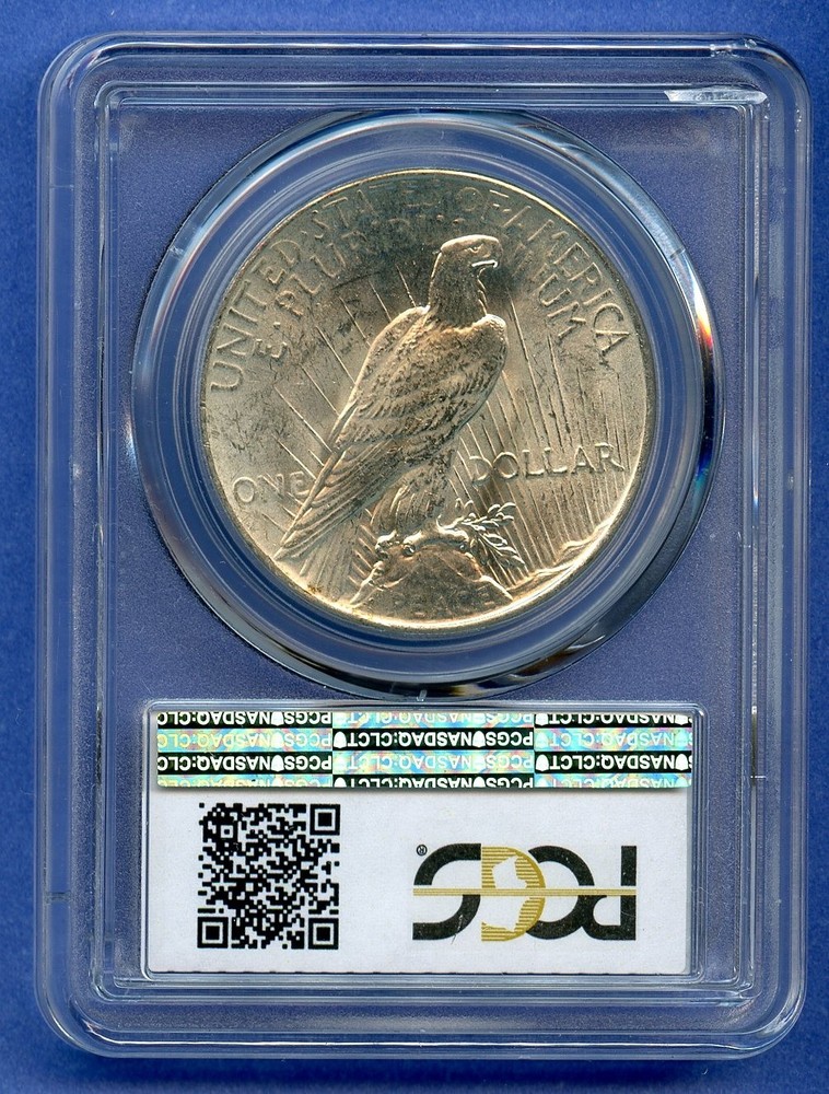 1925 P PCGS MS65 Peace Silver Dollar $1 US Mint Coin 1925-P MS-65 Blast White