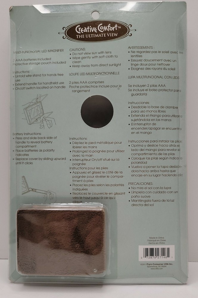 Creative Comfort Ultimate View Multi-Functional LED Magnifier W/Stand & Pouch.